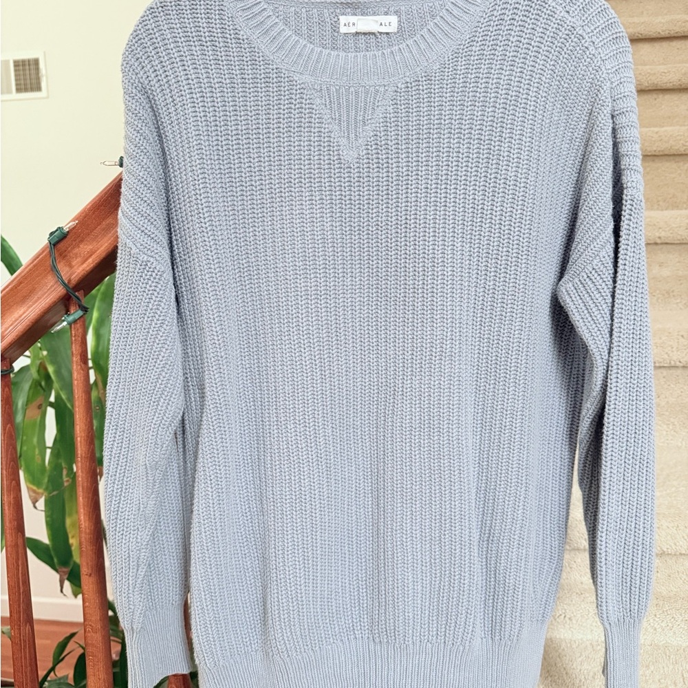 Aeropostale Women's Gray Long Sleeve Sweater